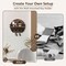 Key Holder for Wall - 9.8 Inch Apartment Wall Decor with Shelf and 8 Key Hooks, Circular Wood Key Hanger for Home Decor (Brown)